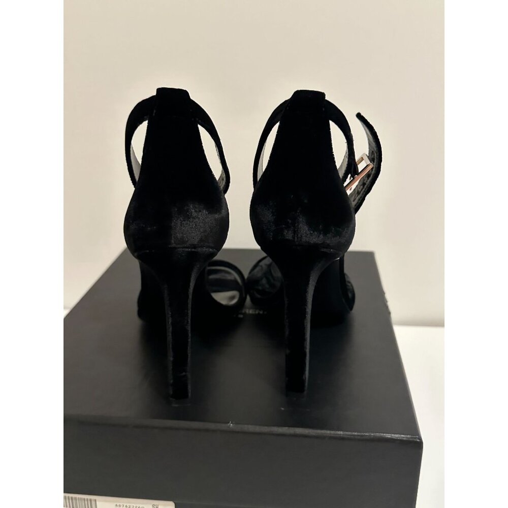 Saint Laurent Black Velvet Heels - Picture 3 of 8